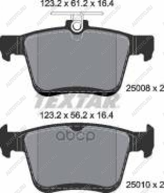 3 799 р. Колодки тормозные задние (4шт.) TEXTAR Audi A3 8VS седан дорестайлинг (2012-2016)  с доставкой в г. Пермь