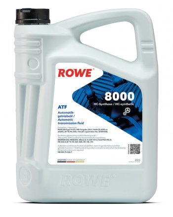 4 299 р. Масло трансмиссионное HIGHTEC ATF 8000 DEXRON IIIG синт.5л красное ROWE ROWE 25012-0050-99  с доставкой в г. Пермь. Увеличить фотографию 1