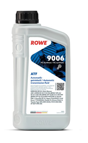 1 739 р. Масло трансмиссионное HIGHTEC ATF 9006 WSSP-IV синт.1л янтарное ROWE ROWE 25051-0010-99  с доставкой в г. Пермь. Увеличить фотографию 2
