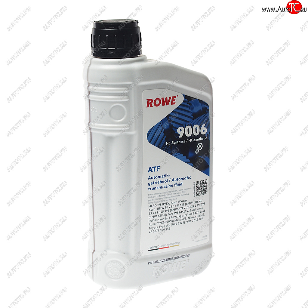 1 739 р. Масло трансмиссионное HIGHTEC ATF 9006 WSSP-IV синт.1л янтарное ROWE ROWE 25051-0010-99  с доставкой в г. Пермь