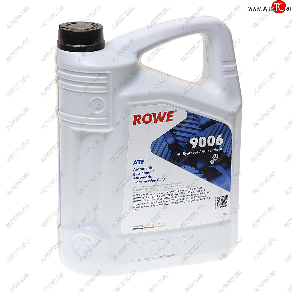 6 999 р. Масло трансмиссионное HIGHTEC ATF 9006 WSSP-IV синт.5л янтарное ROWE ROWE 25051-0050-99  с доставкой в г. Пермь