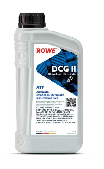 2 199 р. Масло трансмиссионное HIGHTEC ATF DCG II синт.1л янтарное ROWE ROWE 25067-0010-99 ROWE 25067-0010-99  с доставкой в г. Пермь. Увеличить фотографию 1