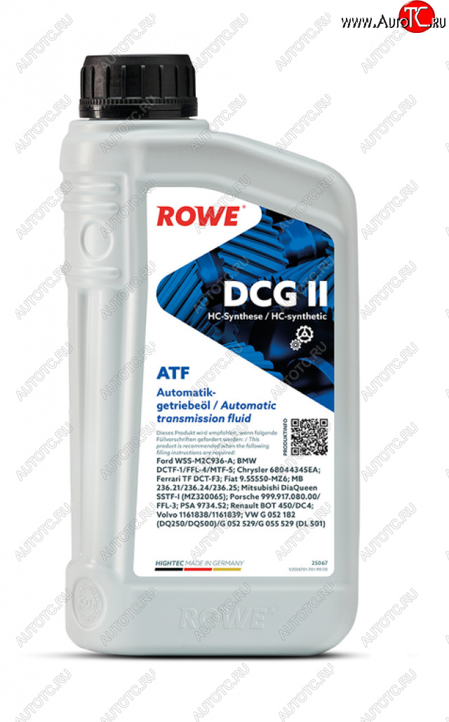 2 199 р. Масло трансмиссионное HIGHTEC ATF DCG II синт.1л янтарное ROWE ROWE 25067-0010-99 ROWE 25067-0010-99  с доставкой в г. Пермь