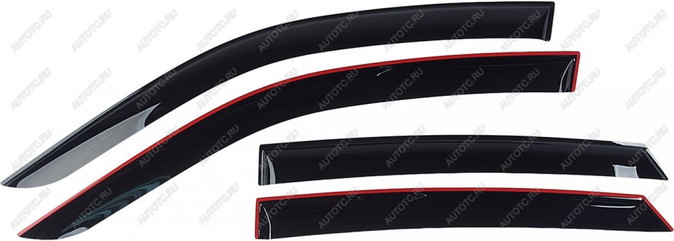 3 599 р. Комплект дефлекторов окон COMFORT KIA Ceed 3 CD универсал (2018-2025) (черные)  с доставкой в г. Пермь