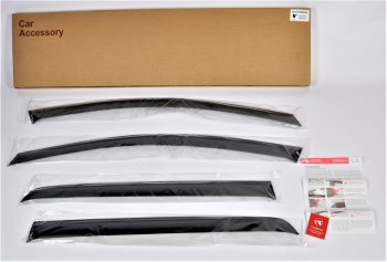Комплект дефлекторов окон COMFORT KIA Cerato 4 BD дорестайлинг седан (2018-2021) (черный)