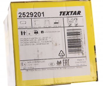 2 799 р. Колодки тормозные задние (4шт.) TEXTAR Hyundai IX35 LM дорестайлинг (2009-2013)  с доставкой в г. Пермь. Увеличить фотографию 4