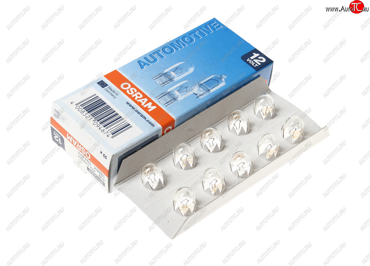 170 р. Лампа 12V W6W W2.1x9.5d OSRAM OSRAM 2886x  с доставкой в г. Пермь
