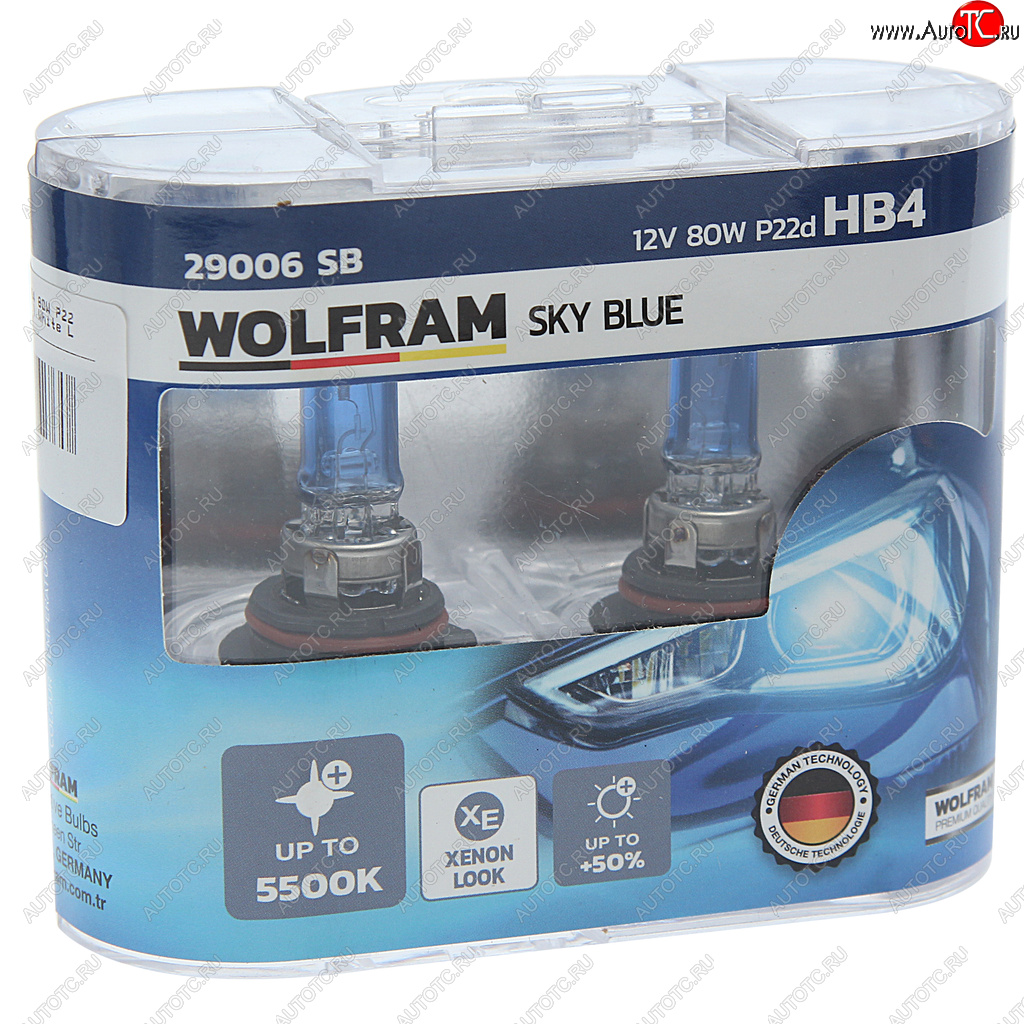 1 739 р. Лампа 12V HB4 80W P22d бокс (2шт.) White Light WOLFRAM WOLFRAM 29006sb WOLFRAM 29006sb  с доставкой в г. Пермь