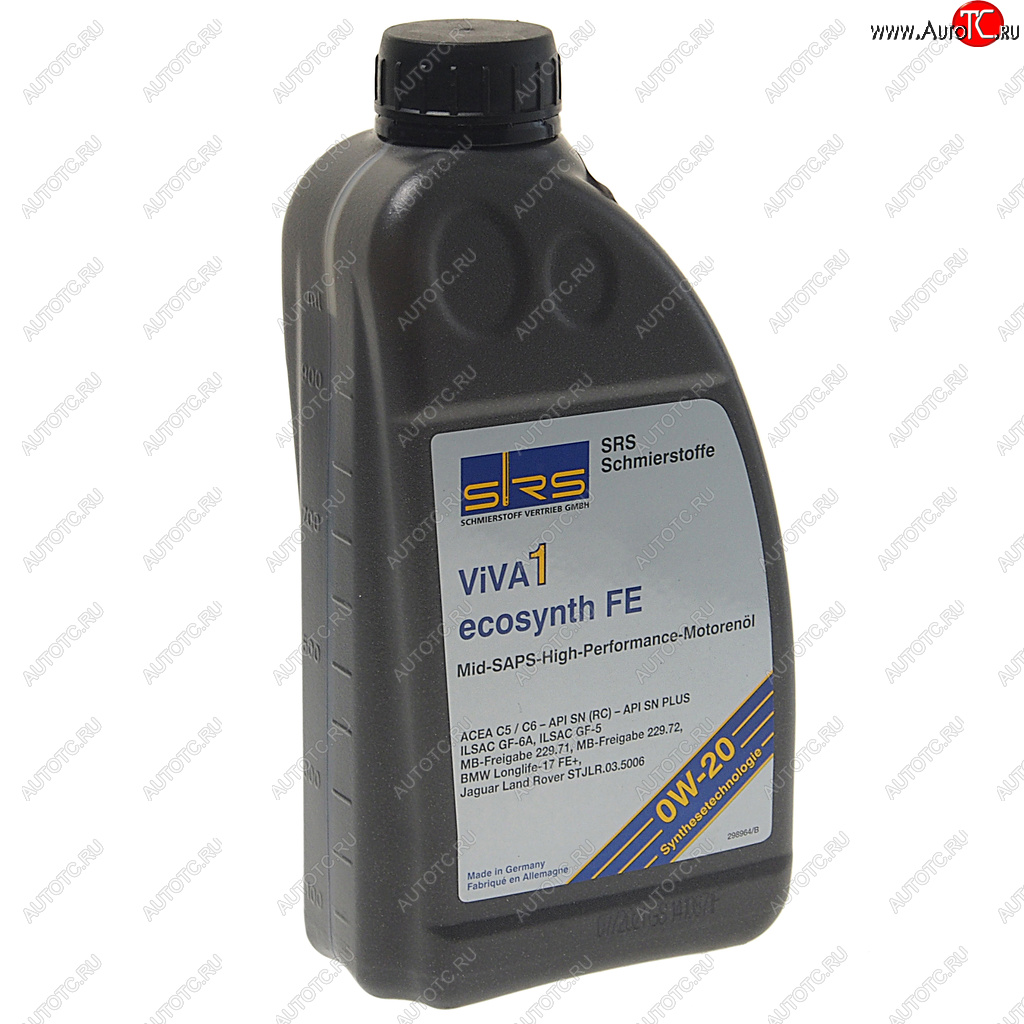 1 499 р. Масло моторное VIVA 1 ECOSYNTH FE 0W20 синт.1л SRS SRS 29110  с доставкой в г. Пермь