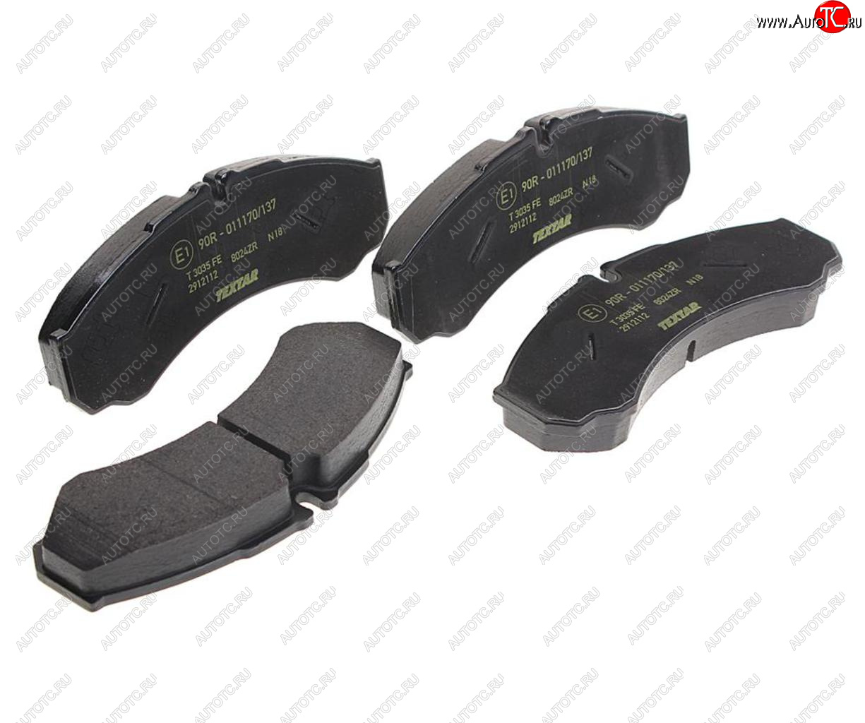 3 999 р. Колодки тормозные IVECO RENAULT дисковые (165x66x20) (4шт.) TEXTAR TEXTAR 2912112  с доставкой в г. Пермь