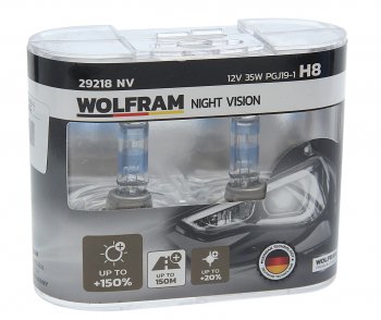 2 579 р. Лампа 12V H8 35W PGJ19-1 +150% бокс (2шт.) Extra Light WOLFRAM WOLFRAM 29218nv  с доставкой в г. Пермь. Увеличить фотографию 1