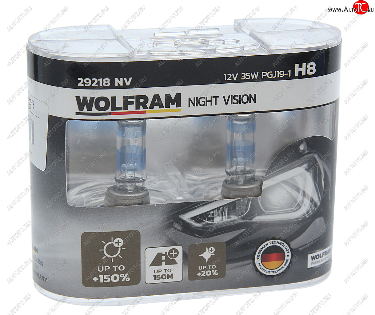 2 579 р. Лампа 12V H8 35W PGJ19-1 +150% бокс (2шт.) Extra Light WOLFRAM WOLFRAM 29218nv  с доставкой в г. Пермь