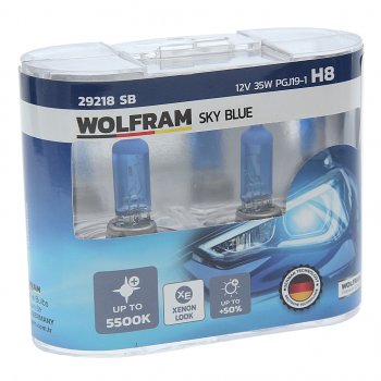 2 159 р. Лампа 12V H8 35W PGJ19-1 бокс (2шт.) White Light WOLFRAM WOLFRAM 29218sb  с доставкой в г. Пермь. Увеличить фотографию 1