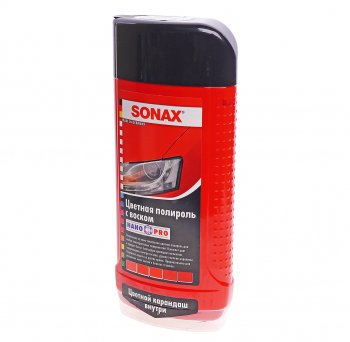 979 р. Полироль кузова красная 500мл SONAX SONAX 296400  с доставкой в г. Пермь. Увеличить фотографию 1