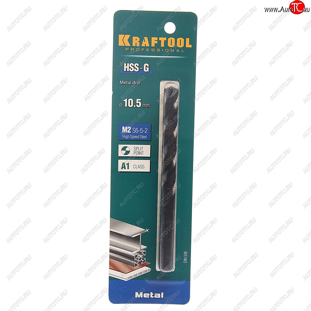 669 р. Сверло по металлу 10.5х133мм HSS KRAFTOOL KRAFTOOL 29651-10.5  с доставкой в г. Пермь