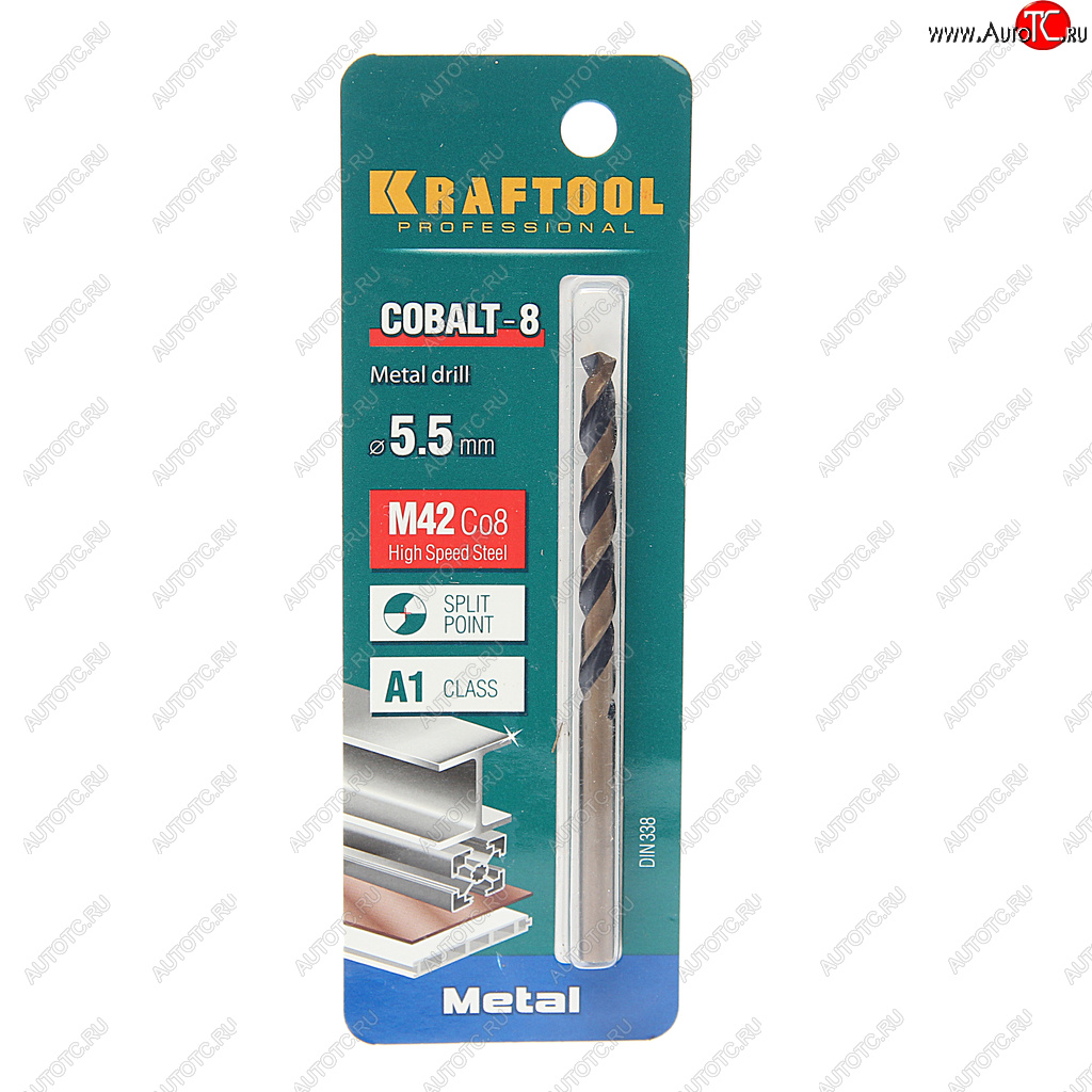 263 р. Сверло по металлу 5.5х93мм HSS Cobalt KRAFTOOL KRAFTOOL 29656-5.5  с доставкой в г. Пермь
