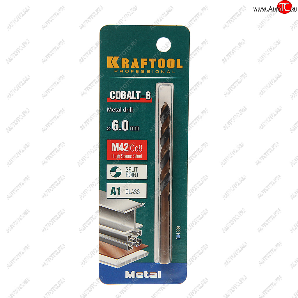 289 р. Сверло по металлу 6.0х93мм HSS Cobalt KRAFTOOL KRAFTOOL 29656-6  с доставкой в г. Пермь
