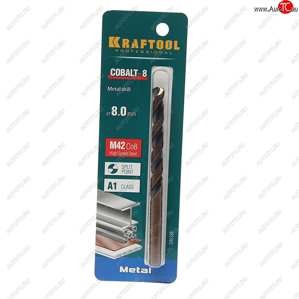 489 р. Сверло по металлу 8.0х117мм HSS Cobalt KRAFTOOL KRAFTOOL 29656-8  с доставкой в г. Пермь