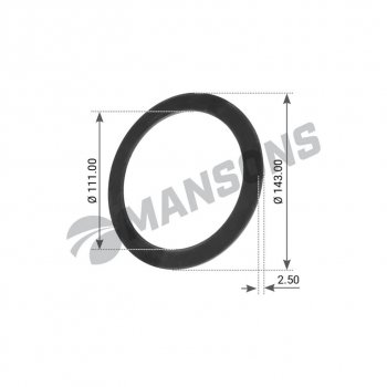 58 р. Кольцо BPW ступицы уплотнительное пластик (110x141x2.5) MANSONS MANSONS 300.134  с доставкой в г. Пермь. Увеличить фотографию 1