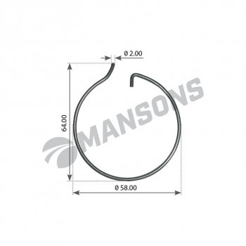 27 р. Кольцо стопорное BPW ступицы (54x2) MANSONS MANSONS 300.170  с доставкой в г. Пермь. Увеличить фотографию 1