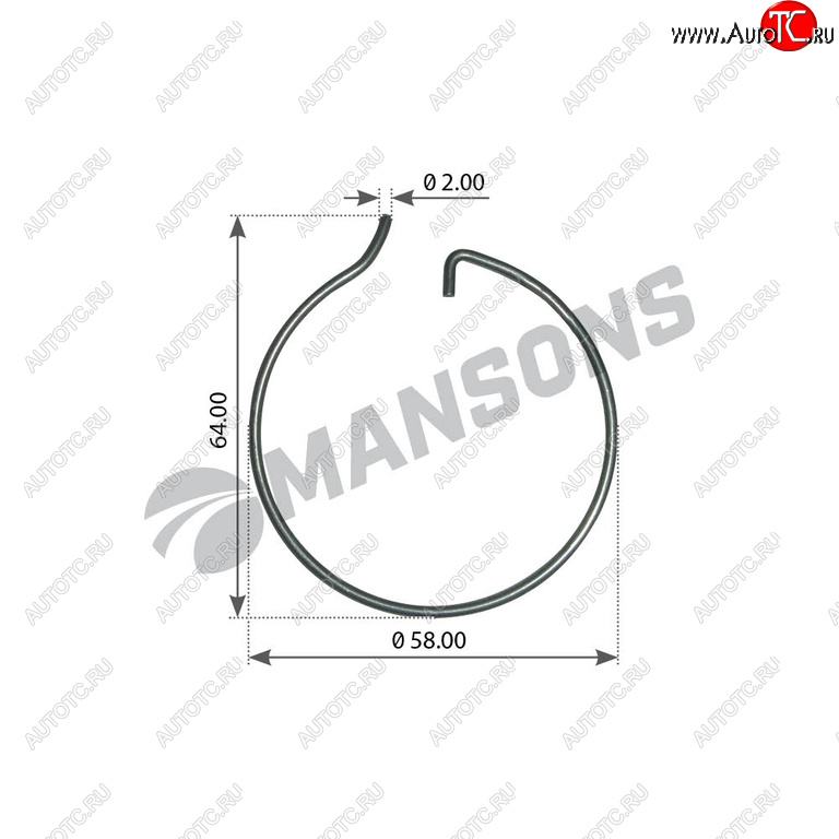 27 р. Кольцо стопорное BPW ступицы (54x2) MANSONS MANSONS 300.170  с доставкой в г. Пермь
