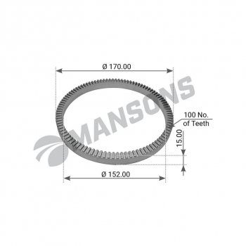 899 р. Кольцо АБС BPW (z=100) MANSONS MANSONS 300.214  с доставкой в г. Пермь. Увеличить фотографию 1