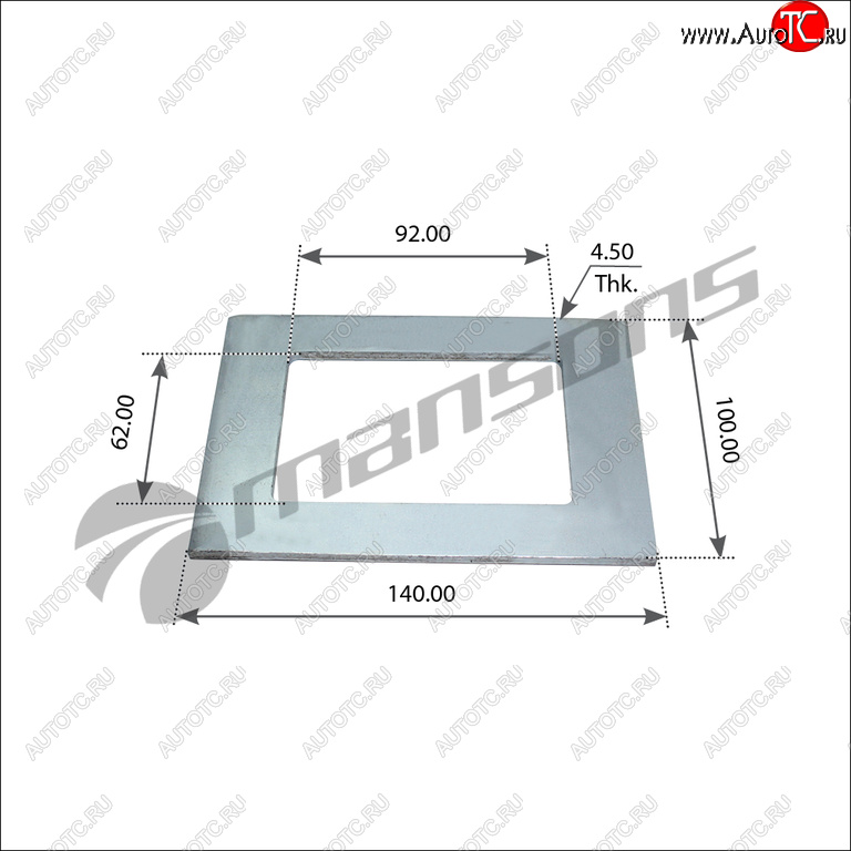 168 р. Пластина BPW рессоры (140x101x4.5) MANSONS MANSONS 300.240  с доставкой в г. Пермь