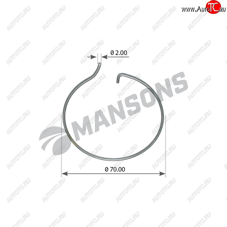 36 р. Кольцо стопорное BPW крышки ступицы MANSONS MANSONS 300.360  с доставкой в г. Пермь