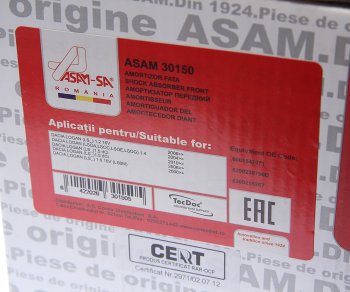 3 799 р. Амортизатор RENAULT Logan,Sandero передний левыйправый газовый ASAM ASAM 30150  с доставкой в г. Пермь. Увеличить фотографию 4