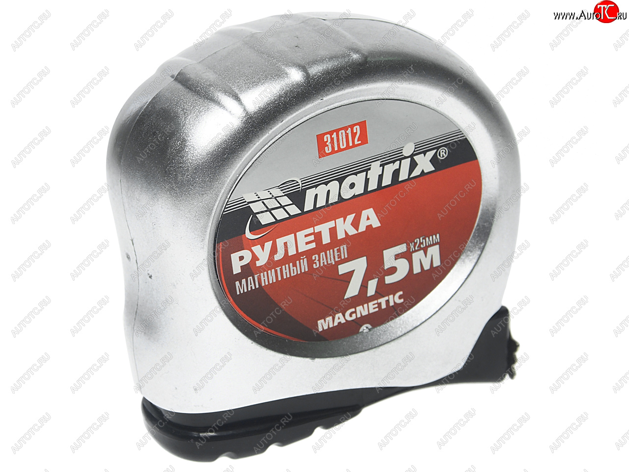 359 р. Рулетка 7.5м 25мм металлический корпус, магнитный зацеп MATRIX MATRIX 31012  с доставкой в г. Пермь