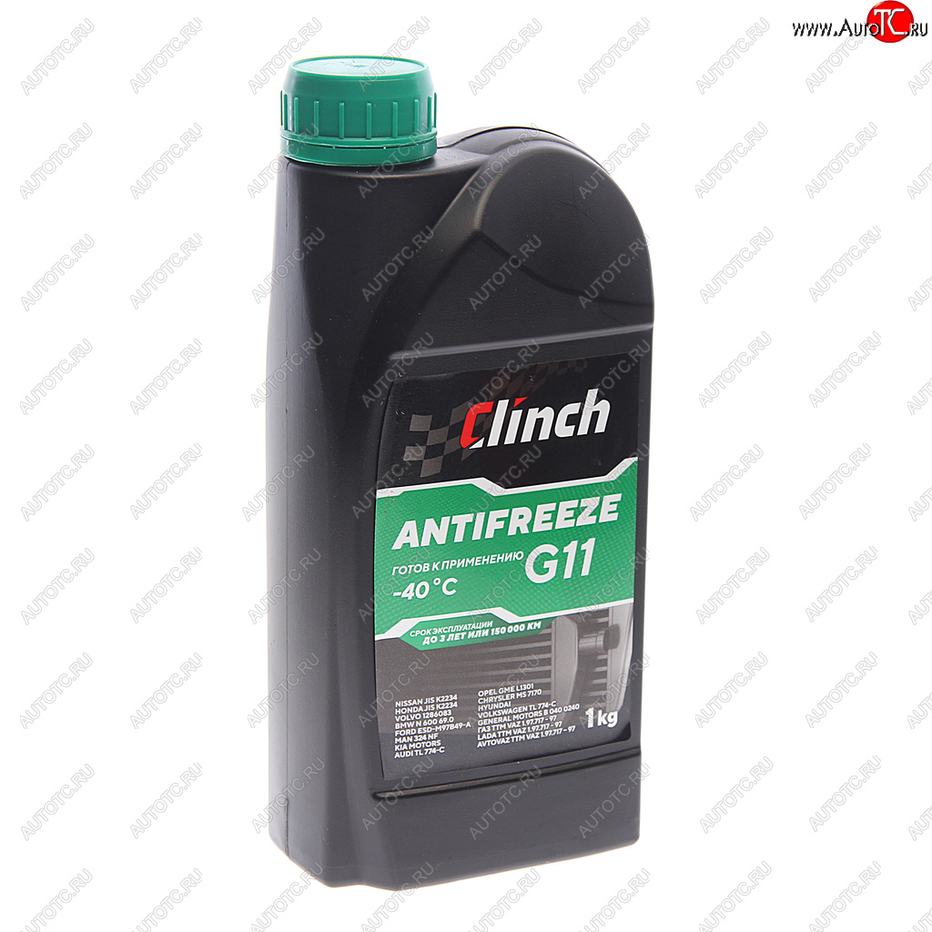 282 р. Антифриз зеленый -40C 1л G11 CLINCH CLINCH 311231g  с доставкой в г. Пермь