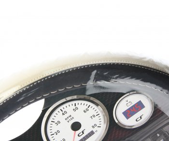 929 р. Оплетка руля (M) 37-39см черно-бежевые экокожа Flip CARFASHION CARFASHION 31315  с доставкой в г. Пермь. Увеличить фотографию 2