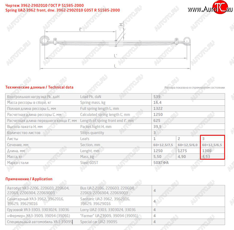 4 399 р. Лист рессоры УАЗ-31512 задней №3 с хомутом L=1459мм ЧМЗ ЧМЗ 31512-2912050  с доставкой в г. Пермь