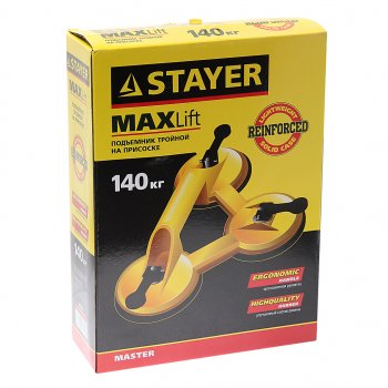 1 379 р. Стеклодомкрат с 3 захватами 120мм 140кг STAYER STAYER 33718-3  с доставкой в г. Пермь. Увеличить фотографию 2
