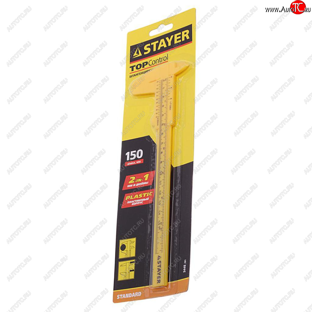 163 р. Штангенциркуль 150мм пластик STAYER STAYER 3440_z0102  с доставкой в г. Пермь