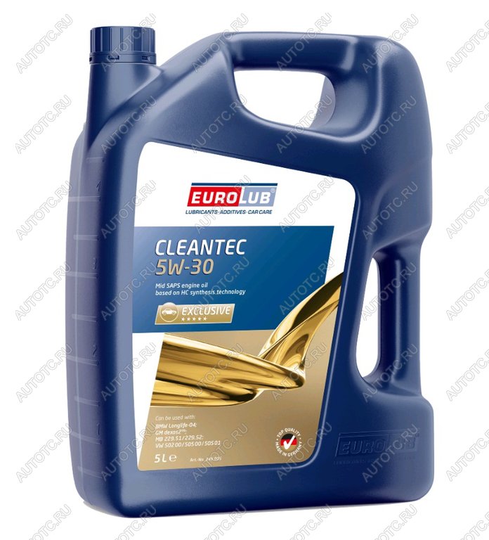 5 699 р. Масло моторное CLEANTEC SNCF 5W30 синт.5л EUROLUB EUROLUB 349005  с доставкой в г. Пермь