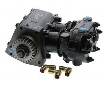 13 849 р. Компрессор КАМАЗ (2 цилиндровый) жид. охлаж. 210лмин. MEGAPOWER MEGAPOWER 350-27-010  с доставкой в г. Пермь. Увеличить фотографию 1