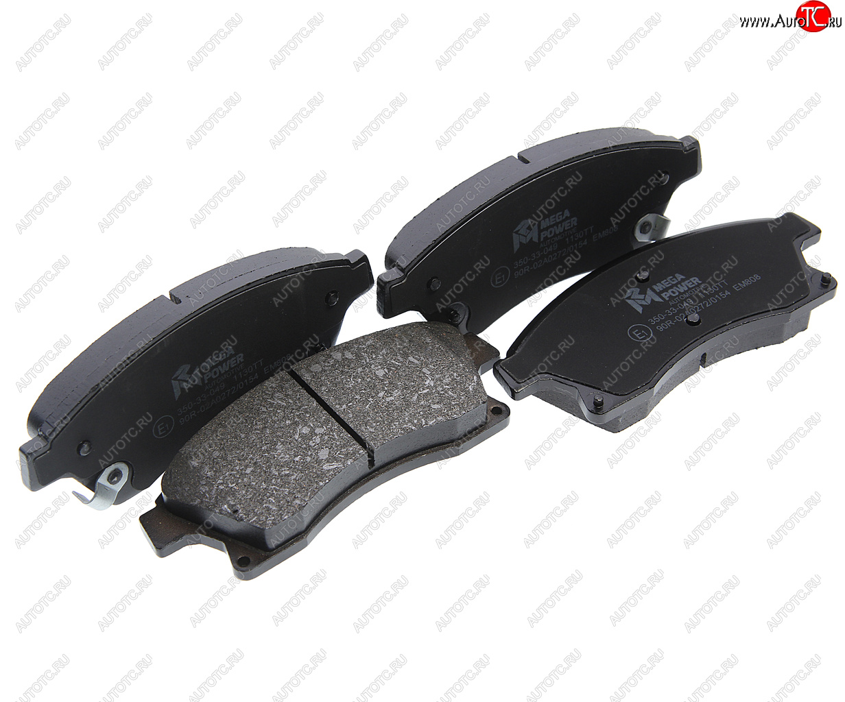 1 339 р. Колодки тормозные CHEVROLET Cruze (09-) OPEL Astra J передние (R15) (4шт.) MEGAPOWER MEGAPOWER 350-33-049  с доставкой в г. Пермь