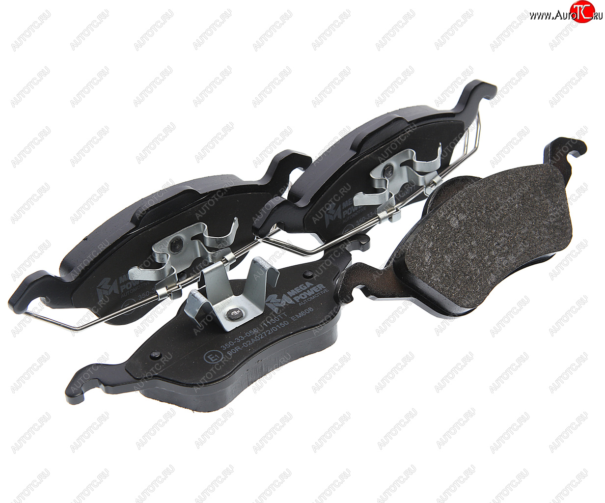 1 099 р. Колодки тормозные FORD Focus 1 (98-04) передние (4шт.) MEGAPOWER MEGAPOWER 350-33-058  с доставкой в г. Пермь
