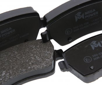 1 189 р. Колодки тормозные NISSAN Micra (03-),Note (E11) (06-) RENAULT Clio (05-) передние (4шт.) MEGAPOWER MEGAPOWER 350-33-108  с доставкой в г. Пермь. Увеличить фотографию 2