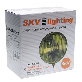 919 р. Фара противотуманная желтая круглая 1шт. 12V SKV SKV 3512.3743  с доставкой в г. Пермь. Увеличить фотографию 5