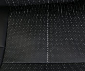 6 999 р. Авточехлы VW Polo Sedan (09-15) экокожа задняя спинка 40х60 черные,серая строчка CARFASHION CARFASHION 352118060604  с доставкой в г. Пермь. Увеличить фотографию 4