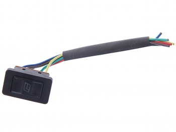 Выключатель клавиша 12V 20A стеклоподьемника черный с подсветкой и проводом REXANT REXANT 36-4430