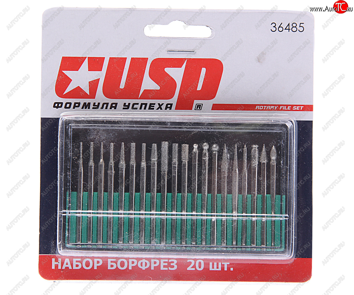 499 р. Шарошки для гравера набор 20шт. алмазные USP USP 36485  с доставкой в г. Пермь