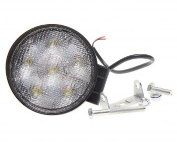 Фара рабочего света круглая 115х115x38мм 18Вт (6 LED) IP68 рассеянный свет (Flood) 12-24V MEGAPOWER MEGAPOWER 370-30-005