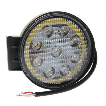 Фара рабочего света круглая 115х115x55мм 27Вт (9 LED) расс. свет (Flood) 12-24V ход. огни MEGAPOWER MEGAPOWER 370-30-008