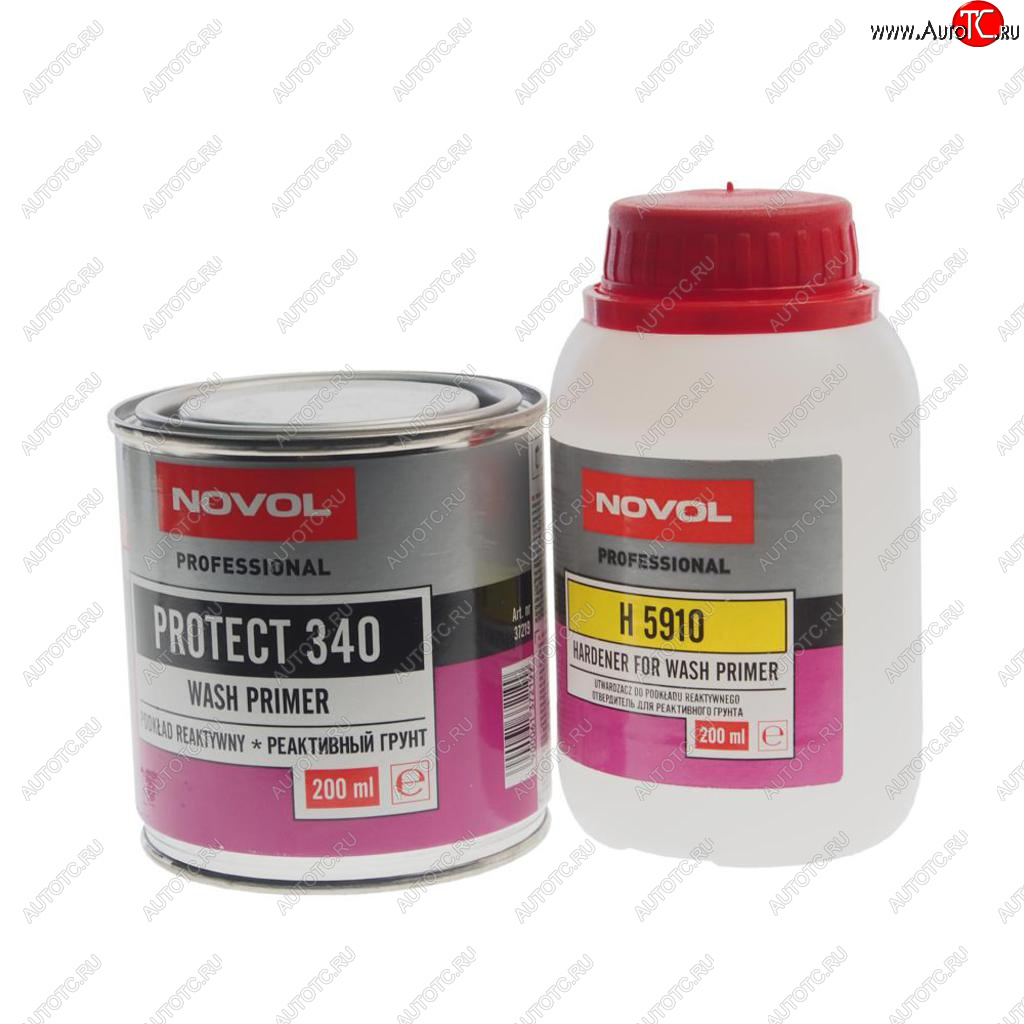 1 139 р. Грунт кислотный PROTECT 340 0.2л с отвердителем Н5910 0.2л NOVOL NOVOL 37219  с доставкой в г. Пермь