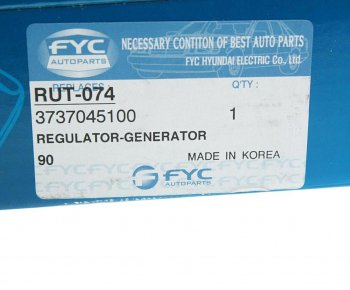 1 159 р. Регулятор HYUNDAI HD65,72 дв.D4AL,D4AF напряжения генератора FYC FYC 37370-45100  с доставкой в г. Пермь. Увеличить фотографию 4