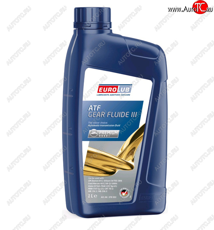 1 529 р. Масло трансмиссионное ATF GEAR FLUIDE III 1л EUROLUB EUROLUB 378001  с доставкой в г. Пермь