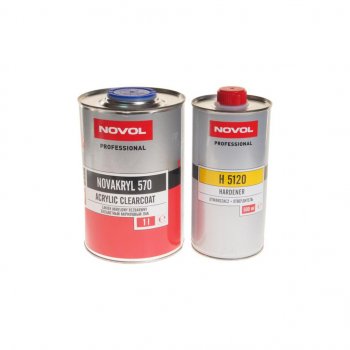 3 499 р. Лак акриловый NOVAKRYL 570 MS 2+1 1л c отвердителем H5120 0.5л NOVOL NOVOL 38071  с доставкой в г. Пермь. Увеличить фотографию 1